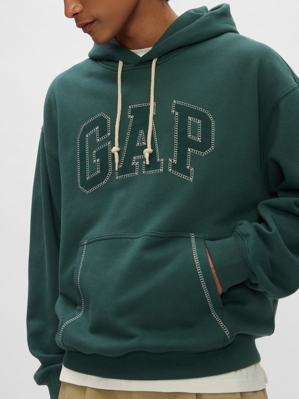 GAP Овърсайз суитчър с лого с шевици GAP