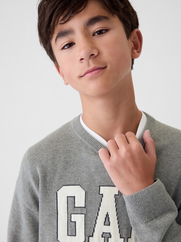 GAP Детски пуловер с логото на GAP