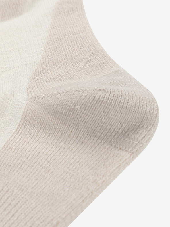 ALPINE PRO Бели и бежови дамски чорапи от мериносова вълна ALPINE PRO Rode
