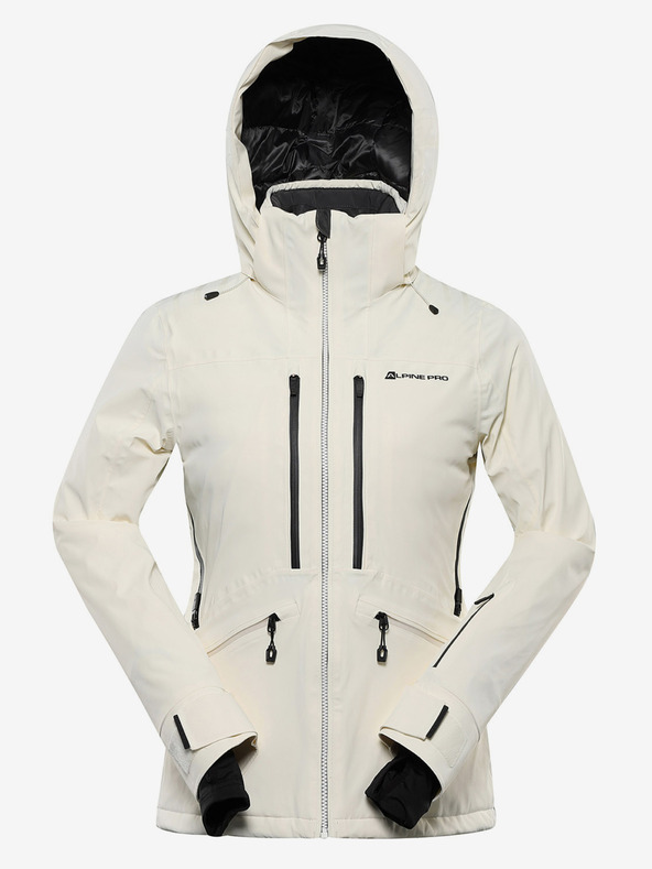 ALPINE PRO Дамско ски яке с мембрана от ptx ALPINE PRO REASA creme