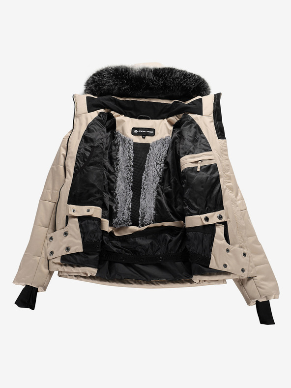 ALPINE PRO Дамско ски яке с мембрана ptx snow ALPINE PRO DAMA бял пипер