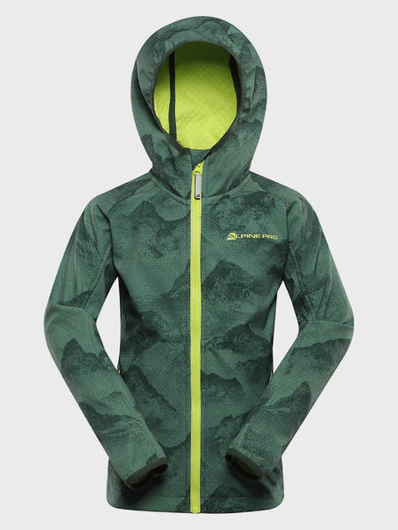 ALPINE PRO Зелено детско софтшел яке с мембрана Alpine Pro Ezoro