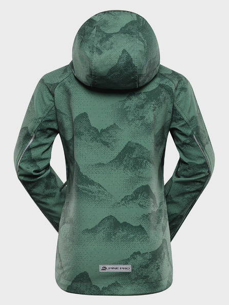 ALPINE PRO Зелено детско софтшел яке с мембрана Alpine Pro Ezoro