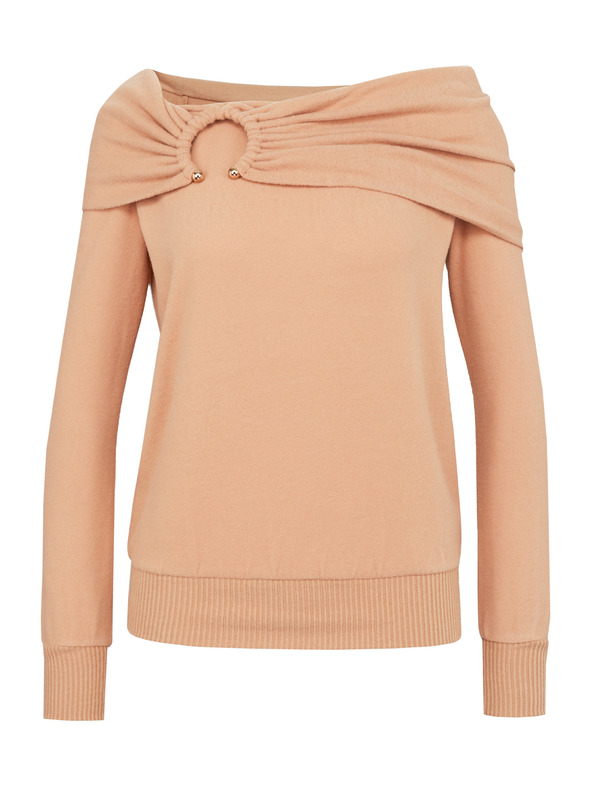 Orsay Светлокафява дамска риза с дълъг ръкав ORSAY