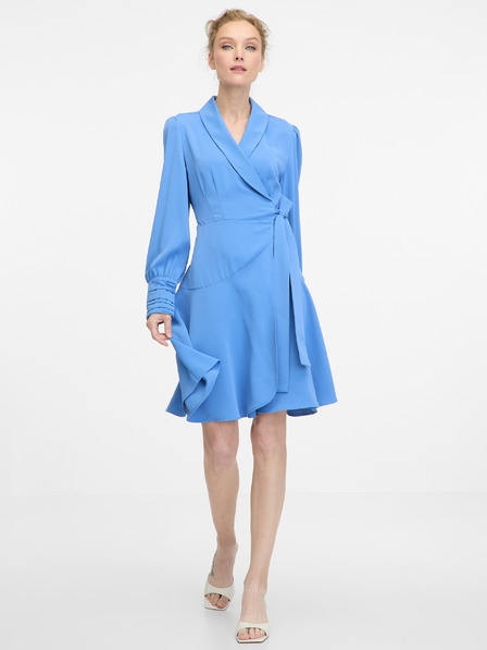 Orsay Синя дамска рокля с дължина до коляното ORSAY