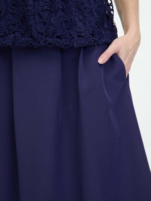 Orsay Тъмносиня дамска пола до коляното ORSAY