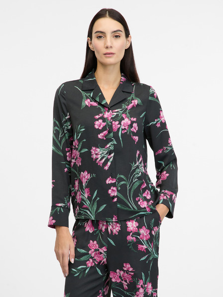 Orsay Черна дамска нощница от сатен ORSAY