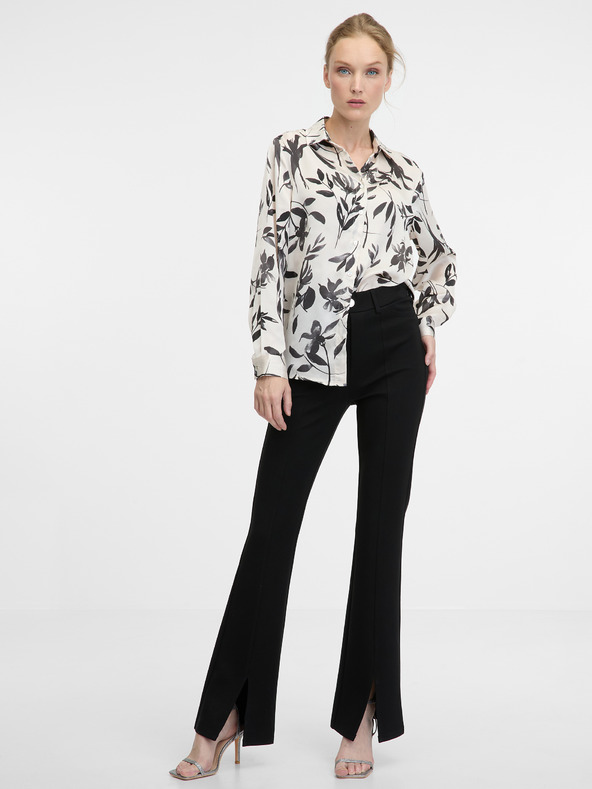 Orsay Черни дамски панталони с изрязани крачоли ORSAY