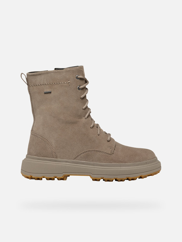 Geox Бежови дамски анкл обувки Geox Lamidie + grip abx