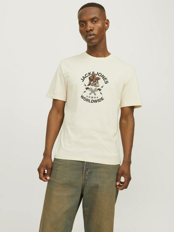 Jack & Jones Jack & Jones Seven Cream Мъжка тениска