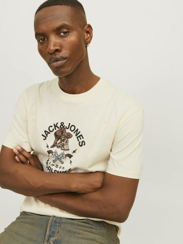 Jack & Jones Jack & Jones Seven Cream Мъжка тениска