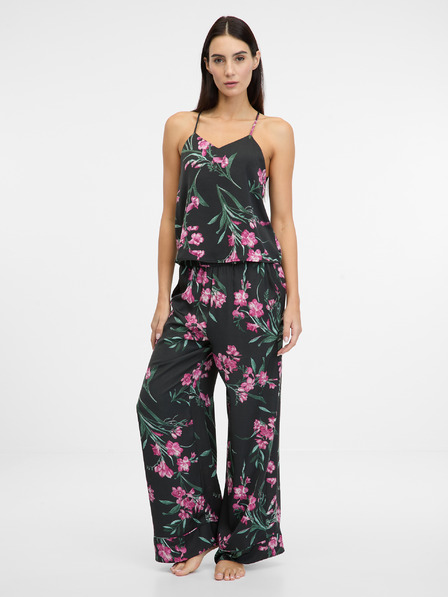 Orsay Черни дамски сатенени пижамени панталони ORSAY