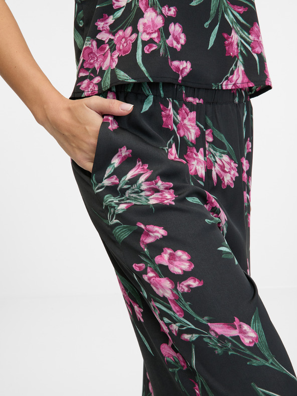 Orsay Черни дамски сатенени пижамени панталони ORSAY