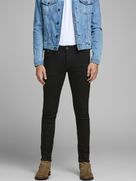 Jack & Jones Черни мъжки дънки с вталена кройка Jack & Jones Liam