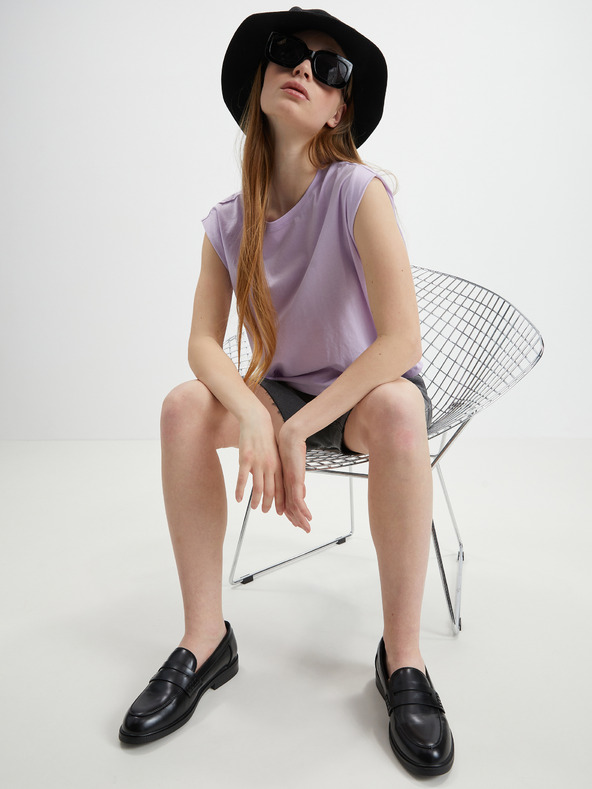 Vero Moda Светлолилава дамска основна тениска VERO MODA Panna