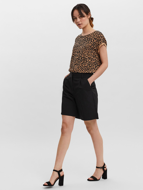 Vero Moda Черни дамски къси панталони VERO MODA Zelda