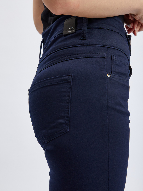 Orsay Тъмносини дамски slim fit панталони ORSAY