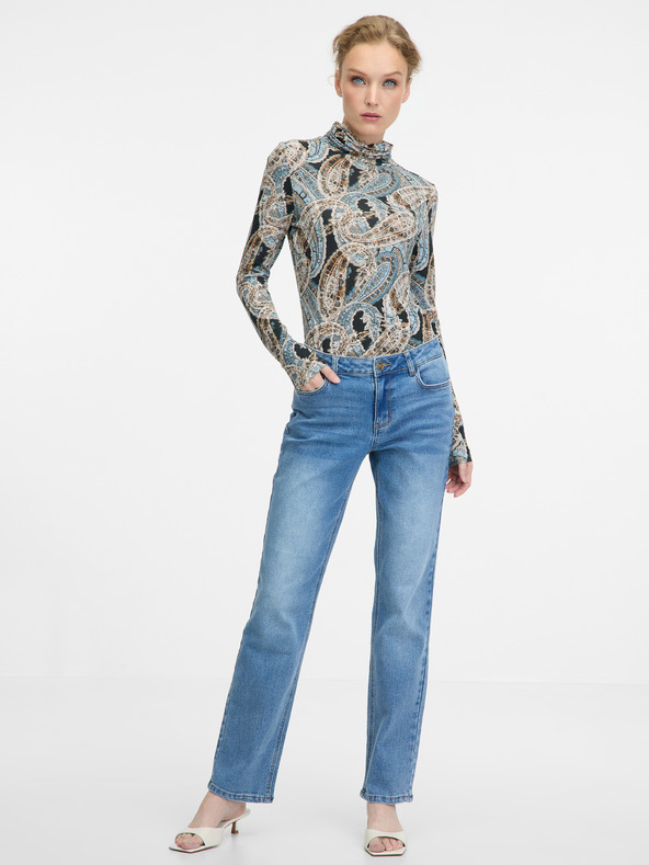 Orsay Синьо дамско поло с десен ORSAY