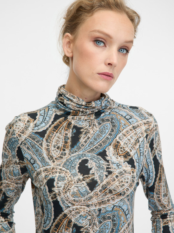 Orsay Синьо дамско поло с десен ORSAY