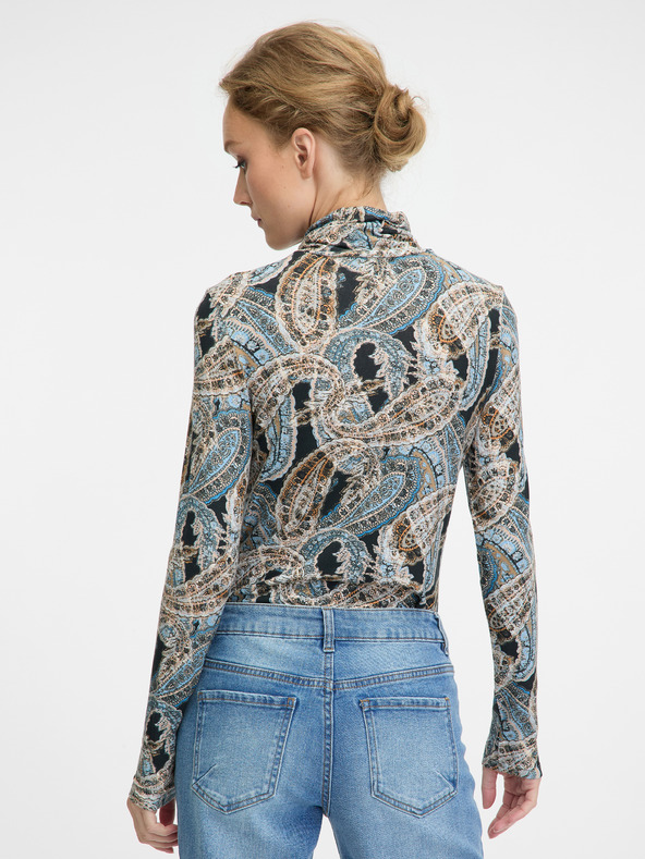 Orsay Синьо дамско поло с десен ORSAY