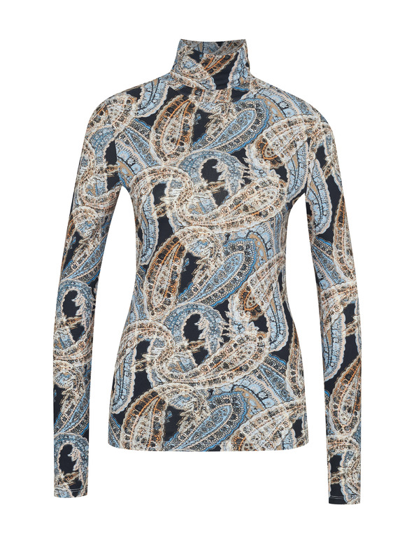 Orsay Синьо дамско поло с десен ORSAY