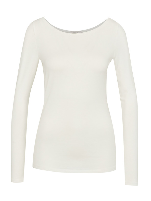 Orsay Бяла дамска тениска с дълъг ръкав ORSAY
