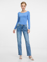 Orsay Синя дамска тениска с дълъг ръкав ORSAY