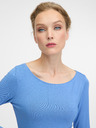 Orsay Синя дамска тениска с дълъг ръкав ORSAY