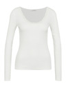 Orsay Бяла дамска тениска с дълъг ръкав ORSAY