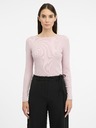 Orsay Светлорозова дамска тениска с дълъг ръкав ORSAY