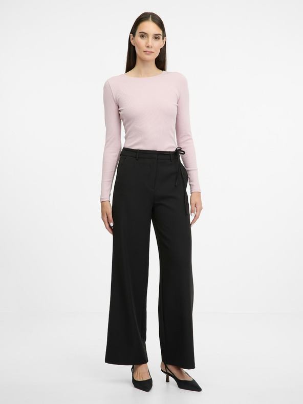 Orsay Светлорозова дамска тениска с дълъг ръкав ORSAY