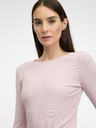 Orsay Светлорозова дамска тениска с дълъг ръкав ORSAY