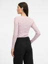 Orsay Светлорозова дамска тениска с дълъг ръкав ORSAY