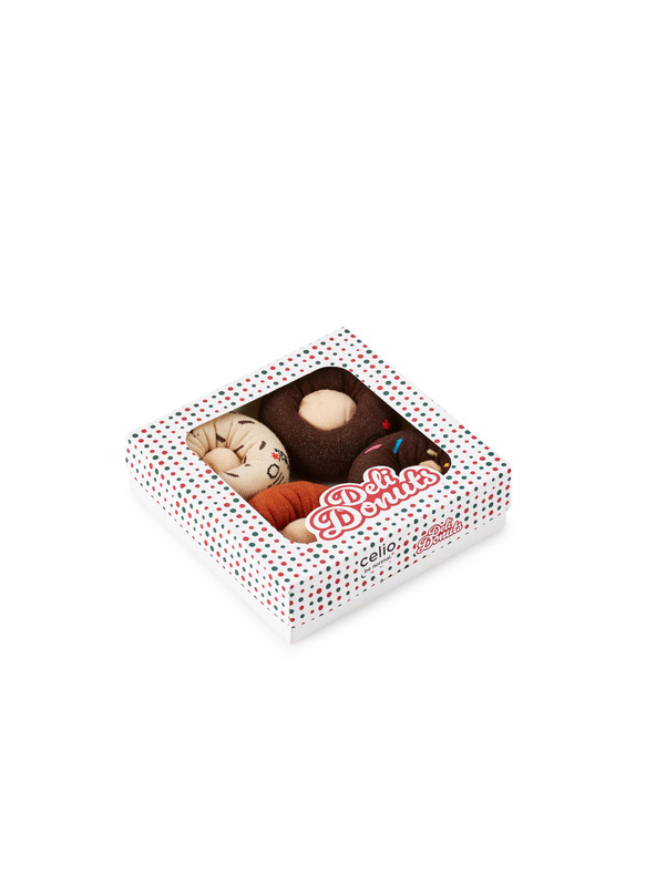 Celio Подаръчен пакет чорапи Donuts, 4 бр. един размер Celio
