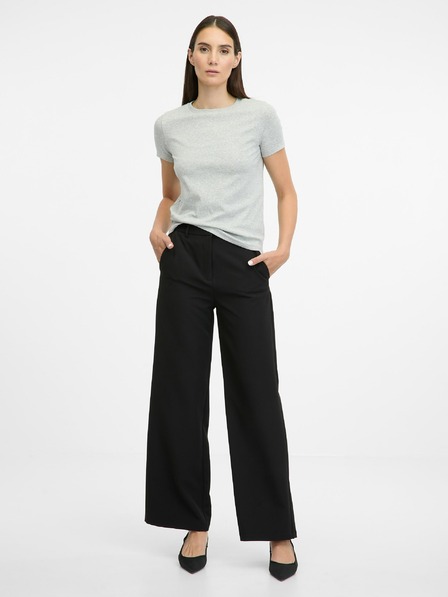 Orsay Светлосива дамска тениска с къс ръкав ORSAY