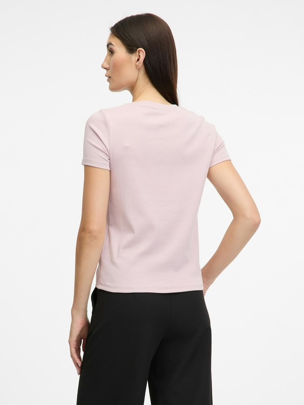 Orsay Светлорозова дамска тениска с къс ръкав ORSAY