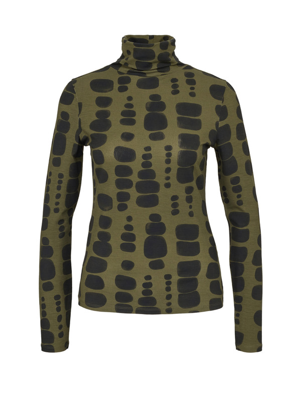 Orsay Зелена дамска тениска с дълъг ръкав ORSAY