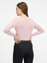 Orsay Светлорозова дамска тениска с дълъг ръкав ORSAY