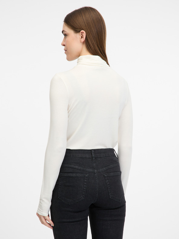 Orsay Кремава дамска тениска с дълъг ръкав ORSAY