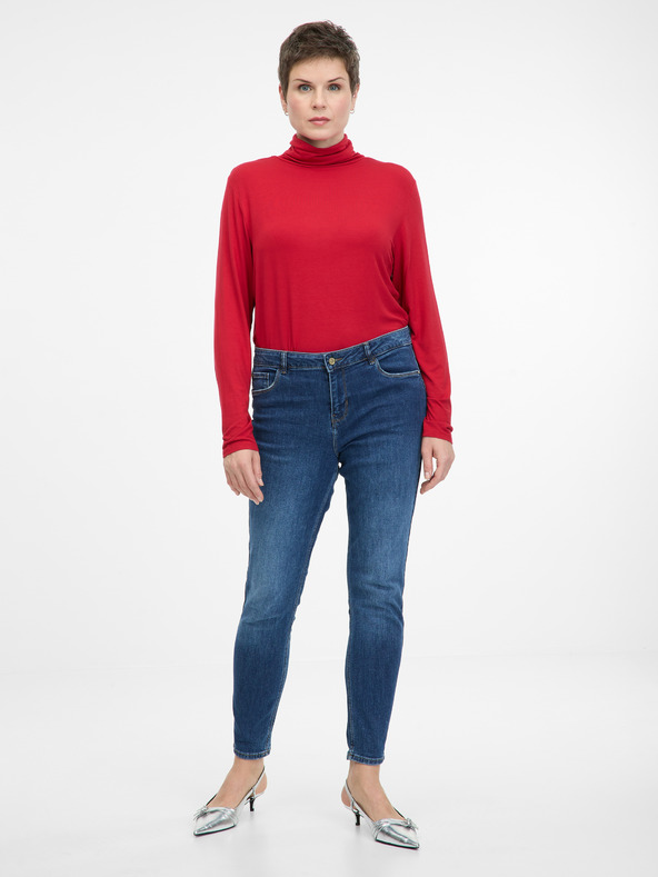 Orsay Червена дамска тениска с дълъг ръкав ORSAY