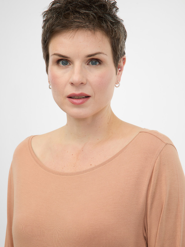 Orsay Светлокафява дамска риза с дълъг ръкав ORSAY