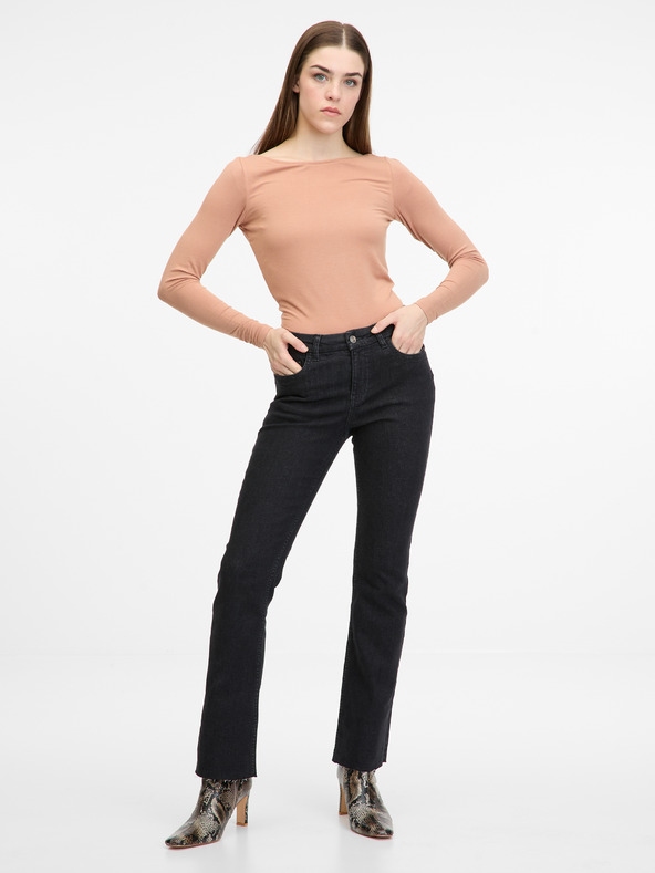 Orsay Светлокафява дамска риза с дълъг ръкав ORSAY