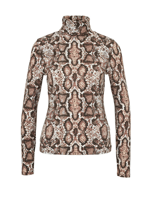 Orsay Бежова дамска тениска с дълъг ръкав ORSAY