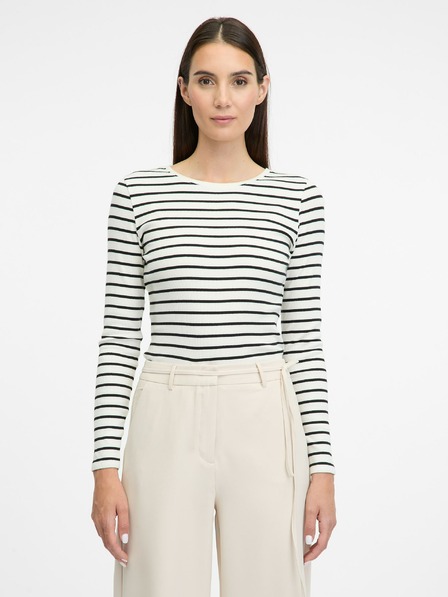 Orsay Кремава дамска тениска с дълъг ръкав ORSAY