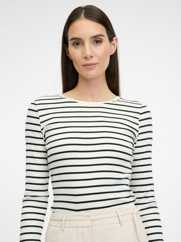 Orsay Кремава дамска тениска с дълъг ръкав ORSAY