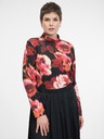Orsay Червена дамска тениска с мотиви с дълъг ръкав ORSAY