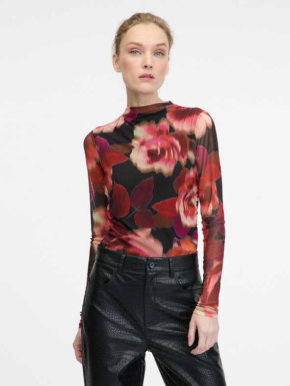 Orsay Червена дамска тениска с дълъг ръкав ORSAY