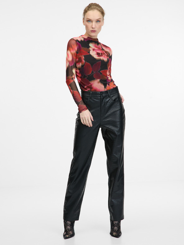 Orsay Червена дамска тениска с дълъг ръкав ORSAY