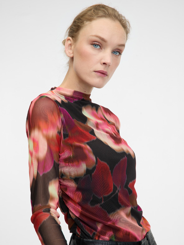 Orsay Червена дамска тениска с дълъг ръкав ORSAY