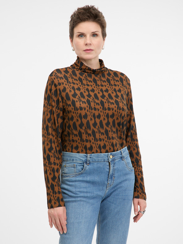 Orsay Светлокафява дамска риза с дълъг ръкав ORSAY